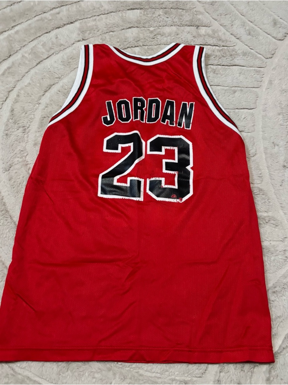Champion Michael Jordan Chicago Bulls Youth Large NBA Jersey Red - Picture 2 of 3